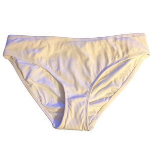 NEW Andie Swim The Bikini Bottom in Ivory Cream White Ribbed Size XL Coconut